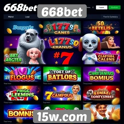Principais jogos disponíveis na plataforma 668bet